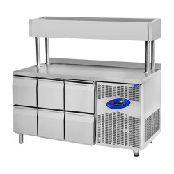  CSA CS-TEK 2-700-YM Yükseltilmiş Make Up Buzdolabı, 6 Çekmeceli, 281 L